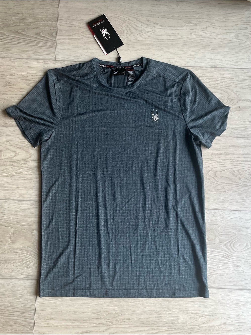 TWO Spyder Men’s Performance T-Shirts- Bundle Dark Gray + Dark Navy-NWT, SZ Med